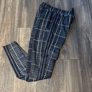 Adidas Black and White Checkered Waistband